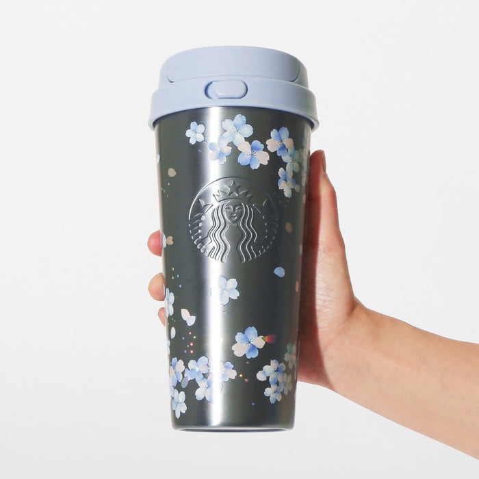 Starbucks Japan - 2026 Cherry Blossom "Sakura Twinkle Gently" Collection x Stainless Steel TOGO Bottle, Airy Blue, 473ml (Release Date: Mar 3, 2026)
