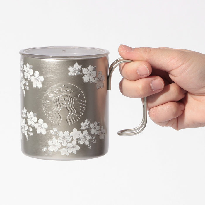 Starbucks Japan - 2026 Cherry Blossom "Sakura Twinkle Gently" Collection x Stainless Steel Mug with Lid, 355ml (Release Date: Mar 3, 2026)