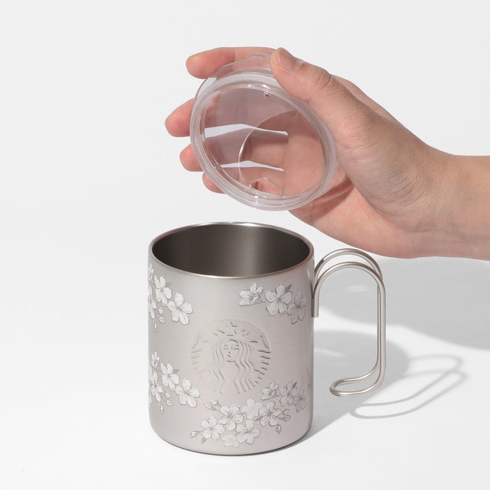 Starbucks Japan - 2026 Cherry Blossom "Sakura Twinkle Gently" Collection x Stainless Steel Mug with Lid, 355ml (Release Date: Mar 3, 2026)