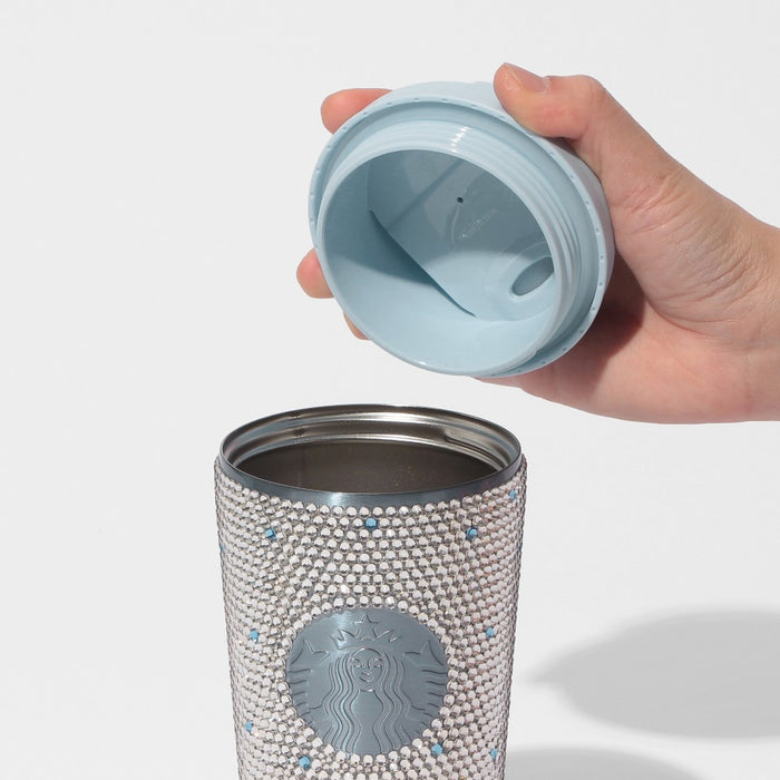 Starbucks Japan - 2026 Cherry Blossom "Sakura Twinkle Gently" Collection x AKURA2026 Stainless Steel Tumbler , Rhinestone Airy Blue, 473ml (Release Date: Mar 3, 2026)