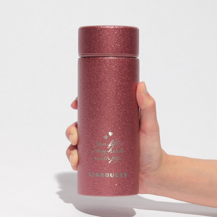 Starbucks Japan - 2026 Bitter & Sweet Collection x Valentine's Day 2026 Stainless Steel Bottle , Glitter Red, 355ml (Release Date: Jan 12, 2026)