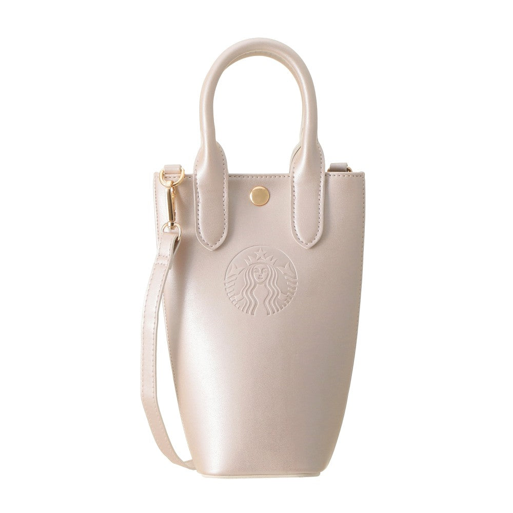 Starbucks Japan - 2026 Cherry Blossom "Sakura Twinkle Gently" Collection x Bottle Shoulder Bag Metallic Pink (Release Date: Mar 3, 2026)