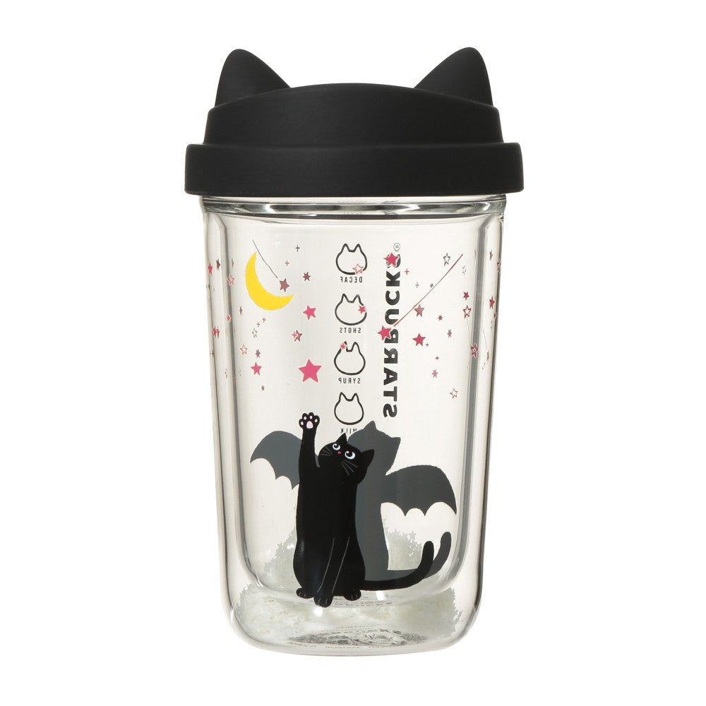 Starbucks Japan - 2026 Moon Light Halloween Collection x Double Wall Heat-Resistant Glass Cup Cat Glow in the Dark 355ml (Release Date: Oct 8, 2026)