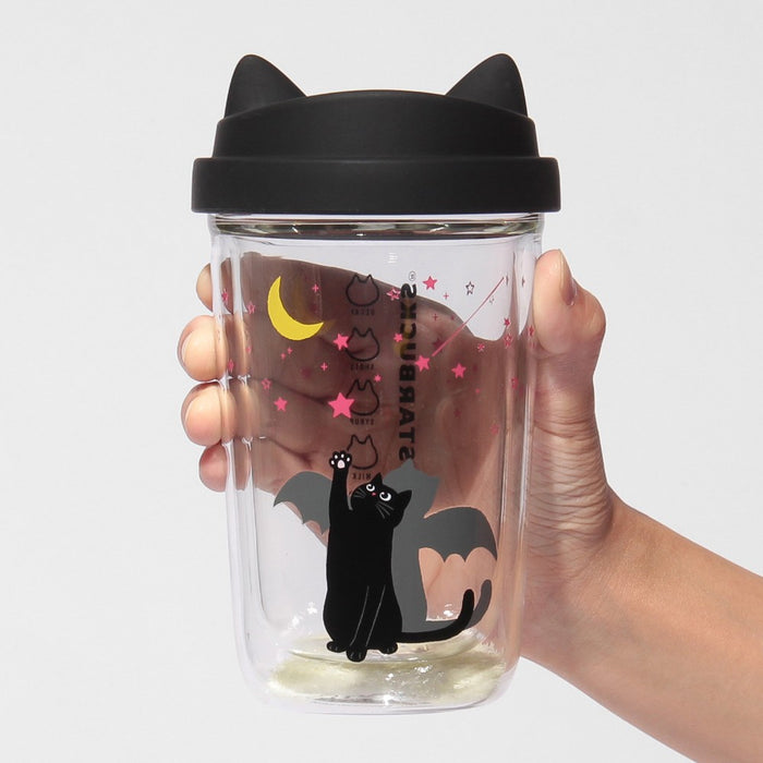 Starbucks Japan - 2026 Moon Light Halloween Collection x Double Wall Heat-Resistant Glass Cup Cat Glow in the Dark 355ml (Release Date: Oct 8, 2026)