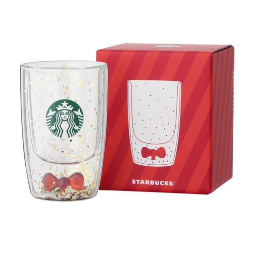 Starbucks Japan - 2026 Holiuday Collection x Double-Walled Heat-Resistant Glass with Ribbon, 355ml (Release Date: Oct 30, 20226)