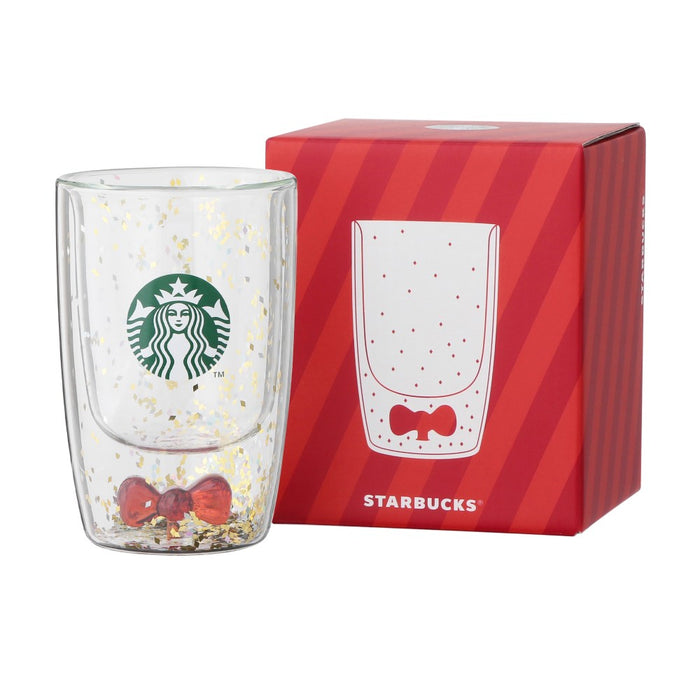 Starbucks Japan - 2026 Holiuday Collection x Double-Walled Heat-Resistant Glass with Ribbon, 355ml (Release Date: Oct 30, 20226)