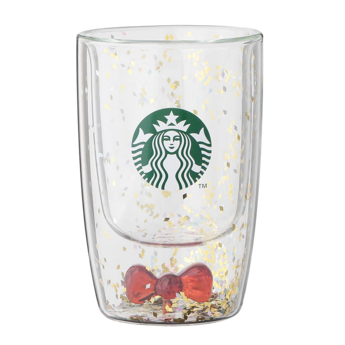 Starbucks Japan - 2026 Holiuday Collection x Double-Walled Heat-Resistant Glass with Ribbon, 355ml (Release Date: Oct 30, 20226)