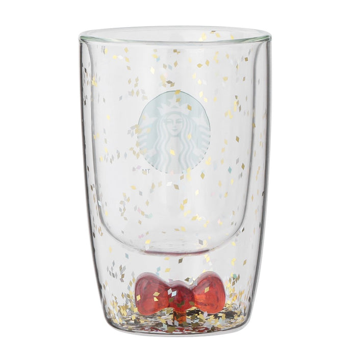 Starbucks Japan - 2026 Holiuday Collection x Double-Walled Heat-Resistant Glass with Ribbon, 355ml (Release Date: Oct 30, 20226)
