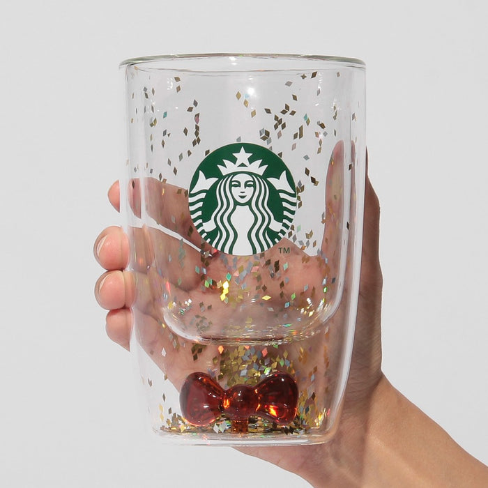 Starbucks Japan - 2026 Holiuday Collection x Double-Walled Heat-Resistant Glass with Ribbon, 355ml (Release Date: Oct 30, 20226)