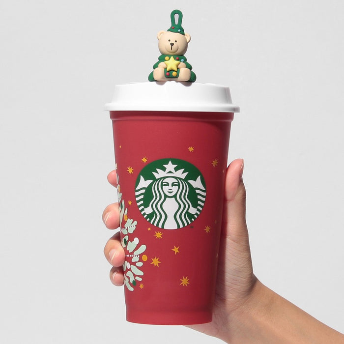 Starbucks Japan - 2026 Holiday Collection x Reusable Cup Tree 473ml + Holiday 2026 Reusable Cup Exclusive Drink Hole Cap Bearista Tree Set of 2 (Release Date: Oct 30, 20226)