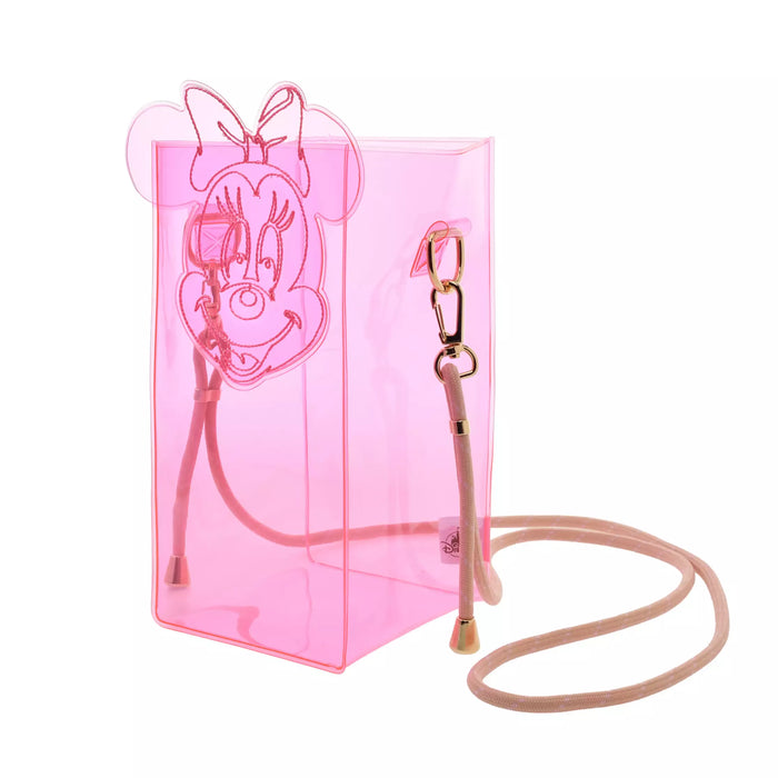 JDS - Drinkware x Minnie Mouse "Clear Color" Plastic Bottle Cover with Strap