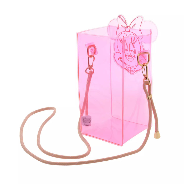 JDS - Drinkware x Minnie Mouse "Clear Color" Plastic Bottle Cover with Strap