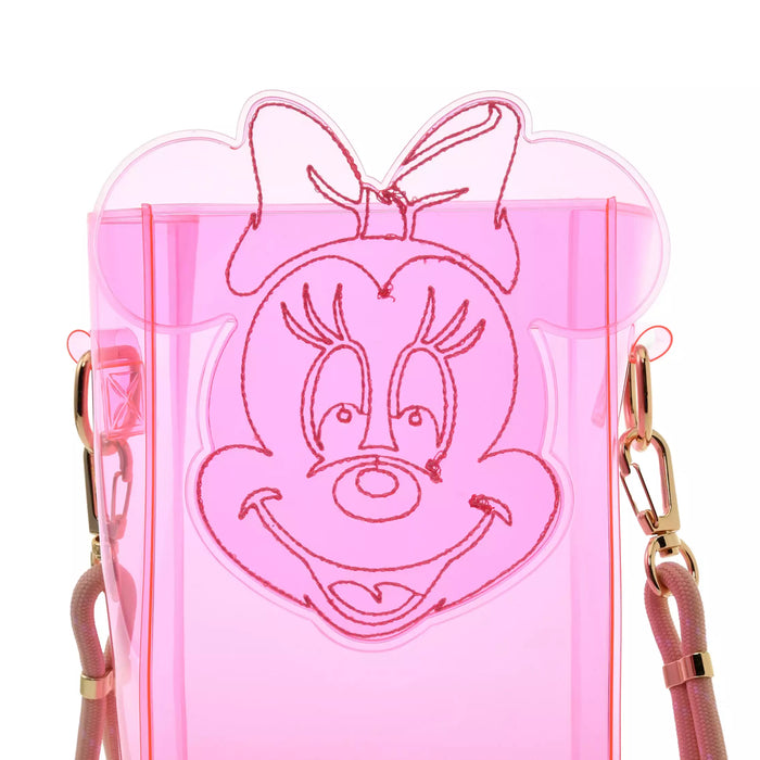 JDS - Drinkware x Minnie Mouse "Clear Color" Plastic Bottle Cover with Strap