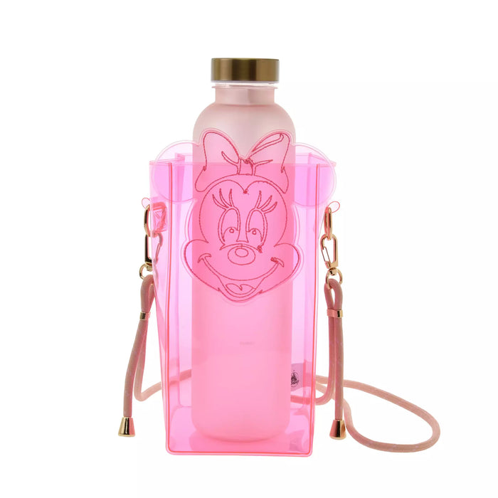 JDS - Drinkware x Minnie Mouse "Clear Color" Plastic Bottle Cover with Strap