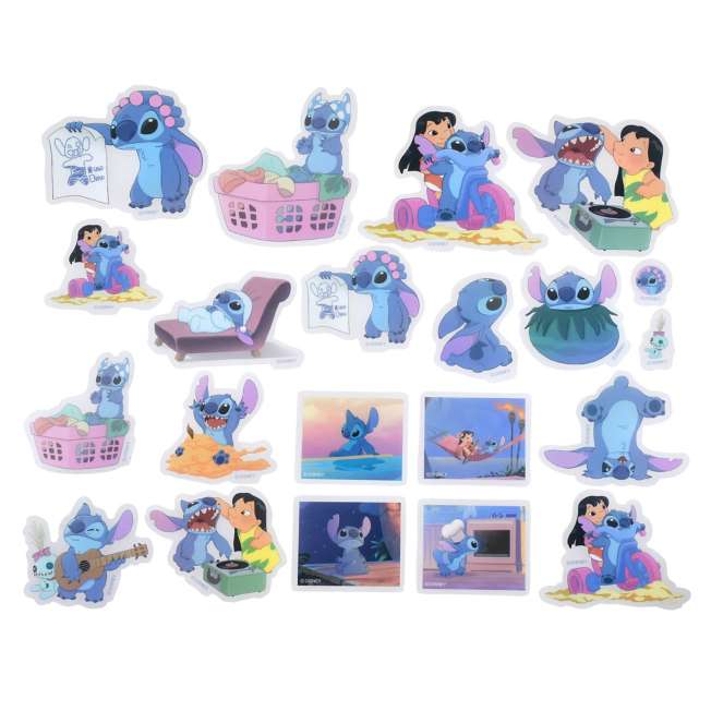 JDS - Sticker Collection x Lilo, Stitch, Scrump Daily Clear Peel and Stick Stickers