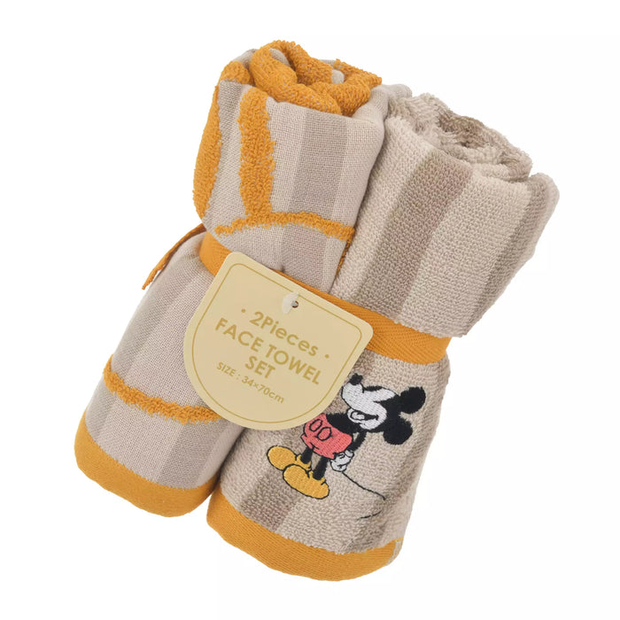 JDS - Mickey Mouse "Gauze Stripe" Face Towel Set