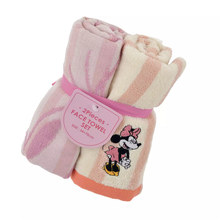 JDS - Minnie Mouse "Gauze Stripe" Face Towel Set