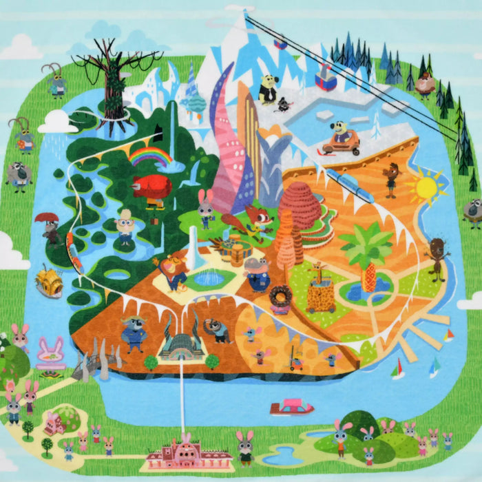 JDS - Zootopia "Small Deformed Map" Bath Towel
