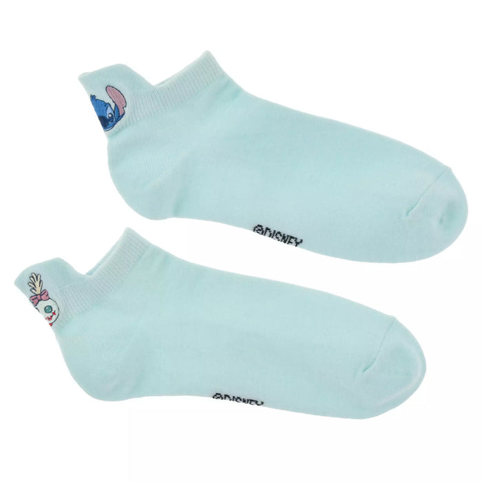 JDS - Stitch & Scrump Asymmetrical Embroidery Ankle Sock 23-25