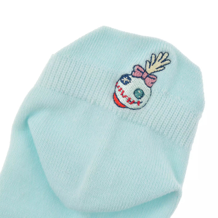 JDS - Stitch & Scrump Asymmetrical Embroidery Ankle Sock 23-25