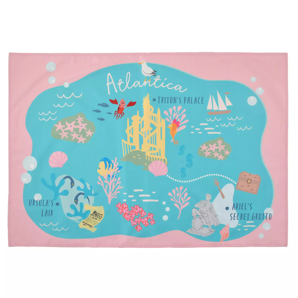 JDS - Map Compact Picnic Sheet x Little Mermaid Picnic Sheet Picnic Sheet (S) with Pouch, Deformed (Release Date: Mar 25, 2025)