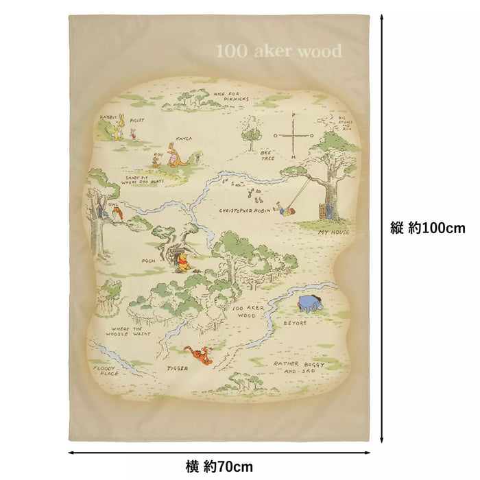 JDS - Map Compact Picnic Sheet x Winnie the Pooh & Friends Picnic Sheet Picnic Sheet (S) with Pouch, Deformed (Release Date: Mar 25, 2025)