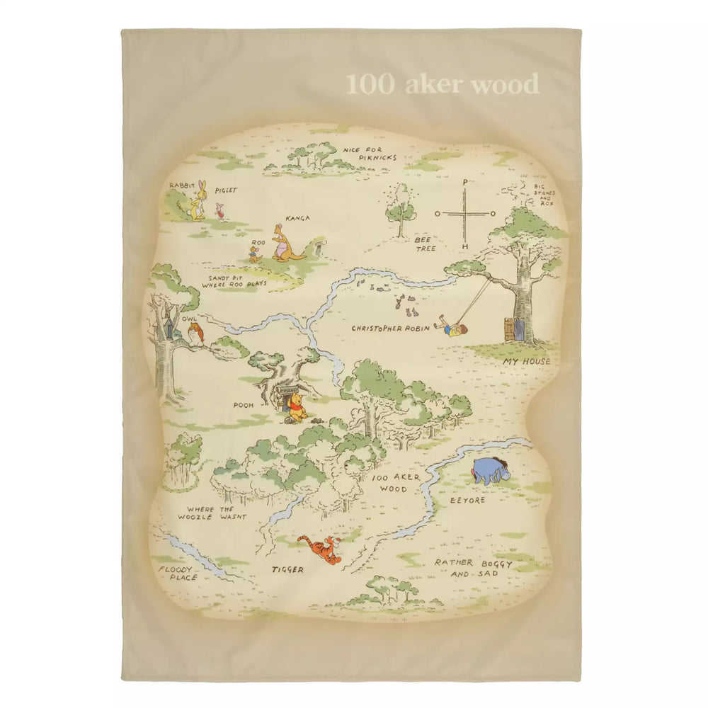 JDS - Map Compact Picnic Sheet x Winnie the Pooh & Friends Picnic Sheet Picnic Sheet (S) with Pouch, Deformed (Release Date: Mar 25, 2025)