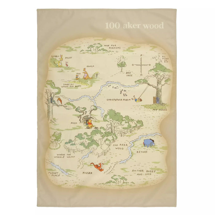 JDS - Map Compact Picnic Sheet x Winnie the Pooh & Friends Picnic Sheet Picnic Sheet (S) with Pouch, Deformed (Release Date: Mar 25, 2025)