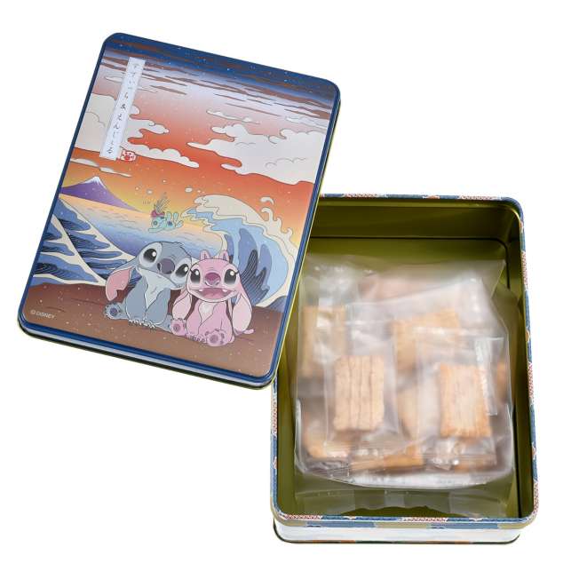 JDS - Japan Original x Stitch, Angel and Scrump Rice Crackers in a Can (Release Date: Apr 1, 2025)