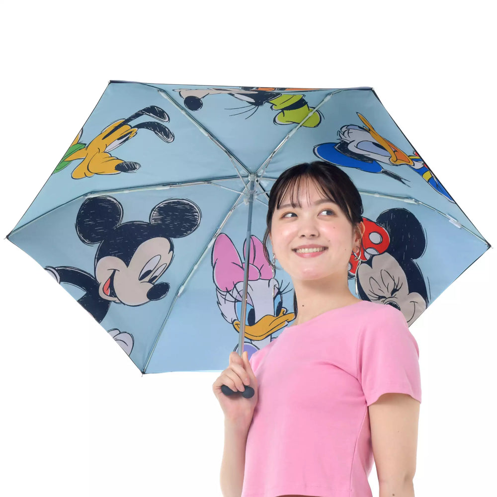 JDS - SHINY DAY x Mickey & Friends Folding Umbrella for Sunny or Rainy Day, Comes with Pouch, Walk (Release Date: Apr 8, 2025)