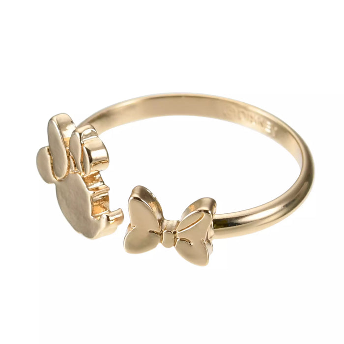 JDS - Minnie Mouse Face & Ribbon Fork Ring