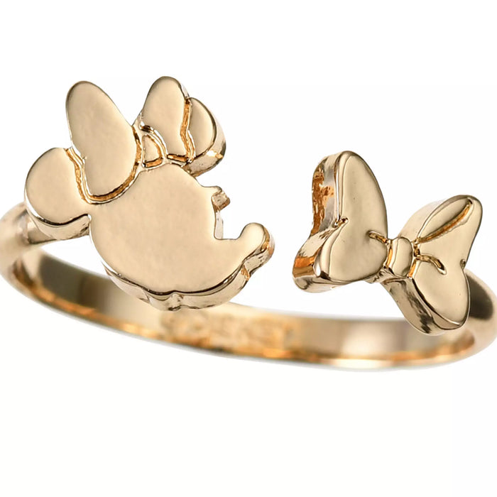 JDS - Minnie Mouse Face & Ribbon Fork Ring