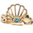 JDS - Flounder Rings, Shell, Color Stone Ring