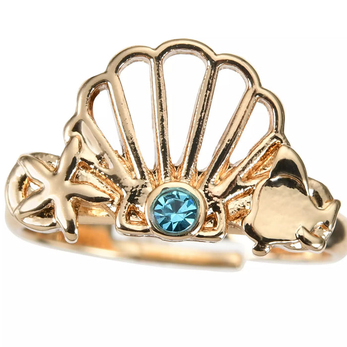 JDS - Flounder Rings, Shell, Color Stone Ring