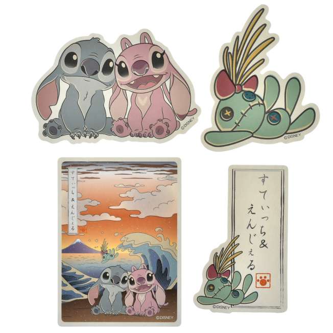 JDS - Japan Original x Stitch, Angel and Scrump Stitch, Angel, Scrump Stickers (Release Date: Apr 1, 2025)