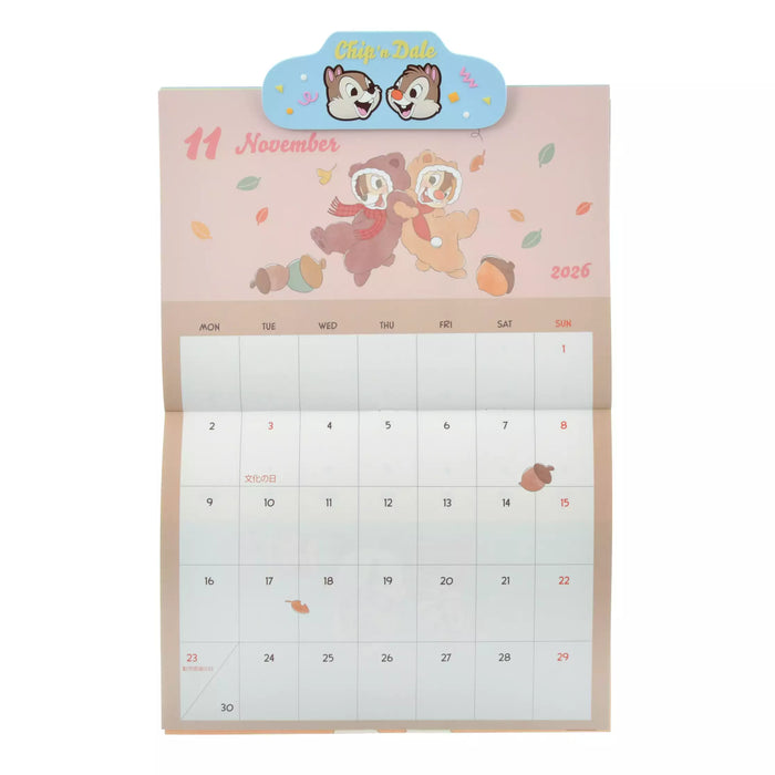 JDS - Calendar & Planner 2026 x Chip & Dale "Costume" Wall Calendar with Clip (Release Date: Aug 5, 2025)