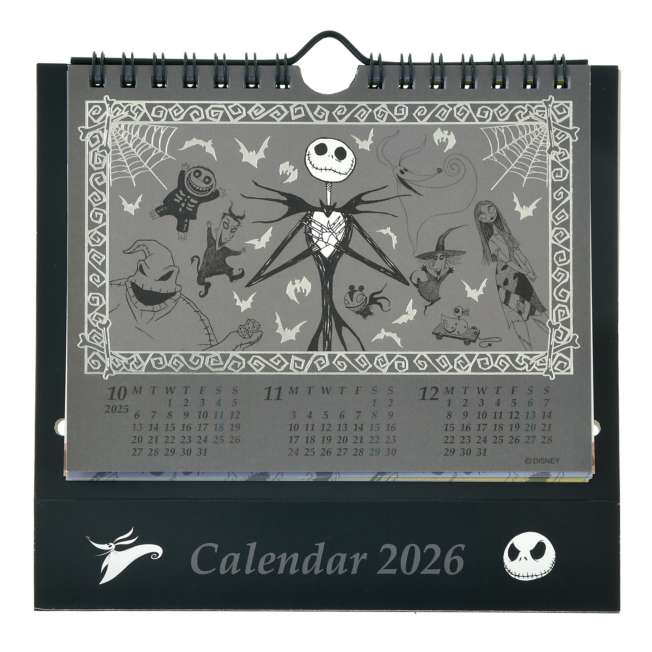 JDS - Calendar & Planner 2026 x Tim Burton's The Nightmare Before Christmas Metallic "Pop-Up" Desk Calendar (Release Date: Aug 5, 2025)