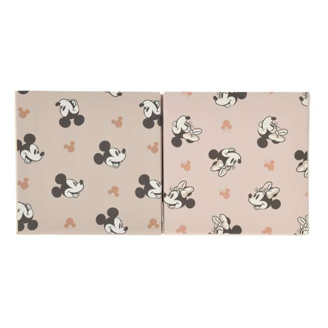 JDS - Mickey & Minnie "Grayish Color" Sticky Notes & Memo Pad with Pen Stand
