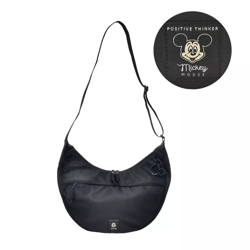 JDS - Casual Bag x Mickey Mouse "Half Moon Black Paracord" Shoulder Bag with Carabiner  (Release Date: Jul 22, 2025)