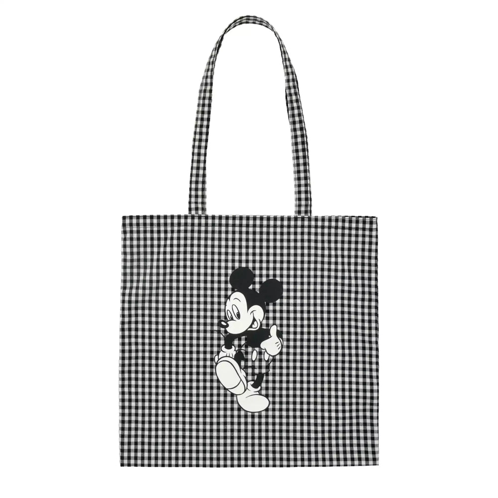 JDS - TOTE BAG Collection x Mickey Mouse Gingham Check Flat Tote Bag