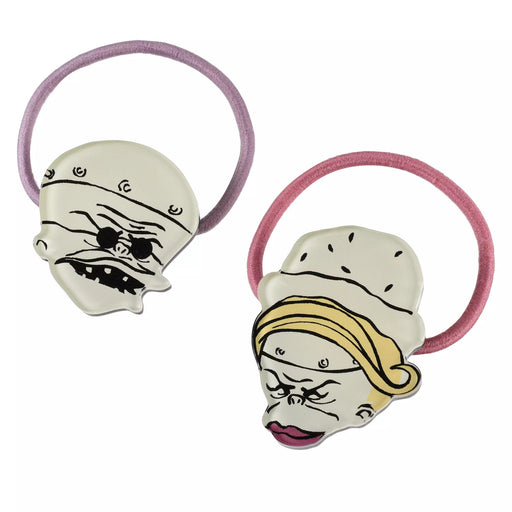 JDS -  2025 Tim Burton's The Nightmare Before Christmas x Dr. Finkelstein & Jewel "Die-Cut Face" Hair Ponytail Set  (Release Date: Sept 16, 2025)