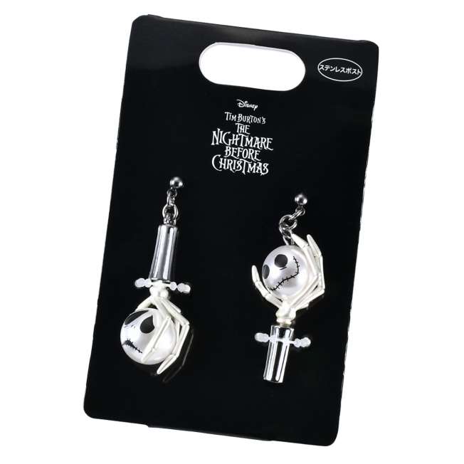 JDS -  2025 Tim Burton's The Nightmare Before Christmas x Jack Skellington Swing Asymmetrical Earrings (Release Date: Sept 16, 2025)