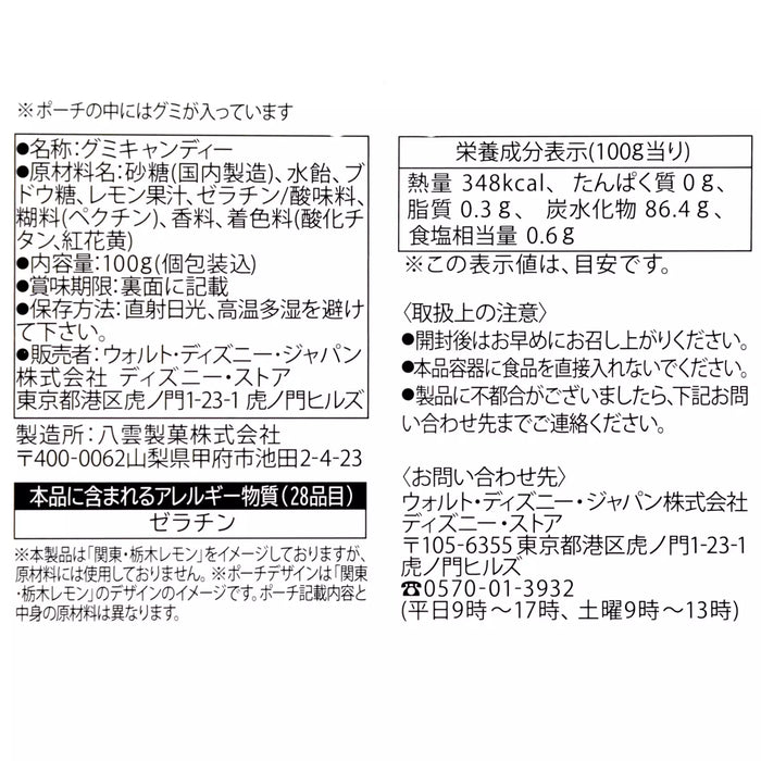 JDS - LEMON GYUNYU x Donald, Chip & Dale Kanto/Tochigi Lemon Gummy Candy in a Pouch (Release Date: July 4, 2025)