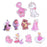 JDS - Sticker Collection x Disney Character Stickers, Clear, Peel-and-Stick, Pink, Die-Cut