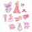 JDS - Sticker Collection x Disney Character Stickers, Clear, Peel-and-Stick, Pink, Die-Cut