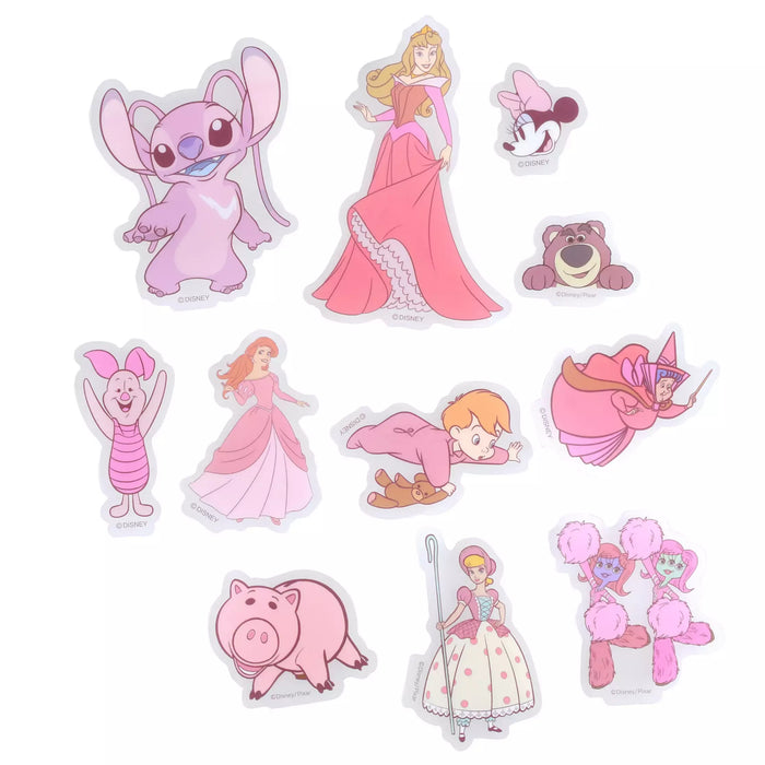 JDS - Sticker Collection x Disney Character Stickers, Clear, Peel-and-Stick, Pink, Die-Cut