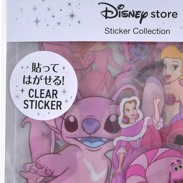 JDS - Sticker Collection x Disney Character Stickers, Clear, Peel-and-Stick, Pink, Die-Cut