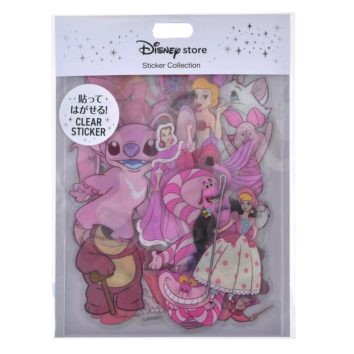 JDS - Sticker Collection x Disney Character Stickers, Clear, Peel-and-Stick, Pink, Die-Cut