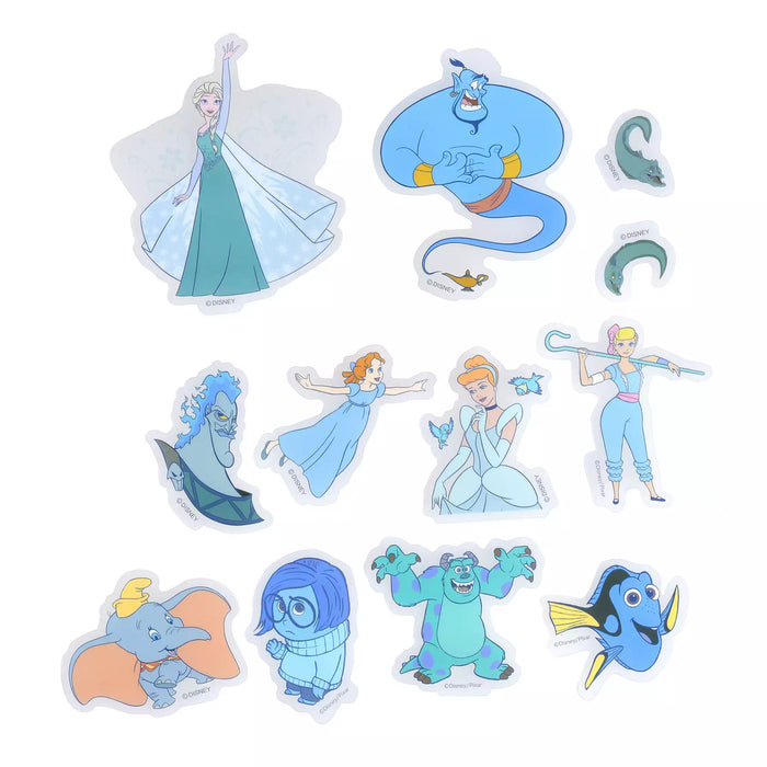 JDS - Sticker Collection x Disney Character Stickers, Clear, Peel-and-Stick, Blue, Die-Cut
