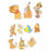 JDS - Sticker Collection x Disney Character Stickers, Clear, Peel-and-Stick, Yellow, Die-Cut